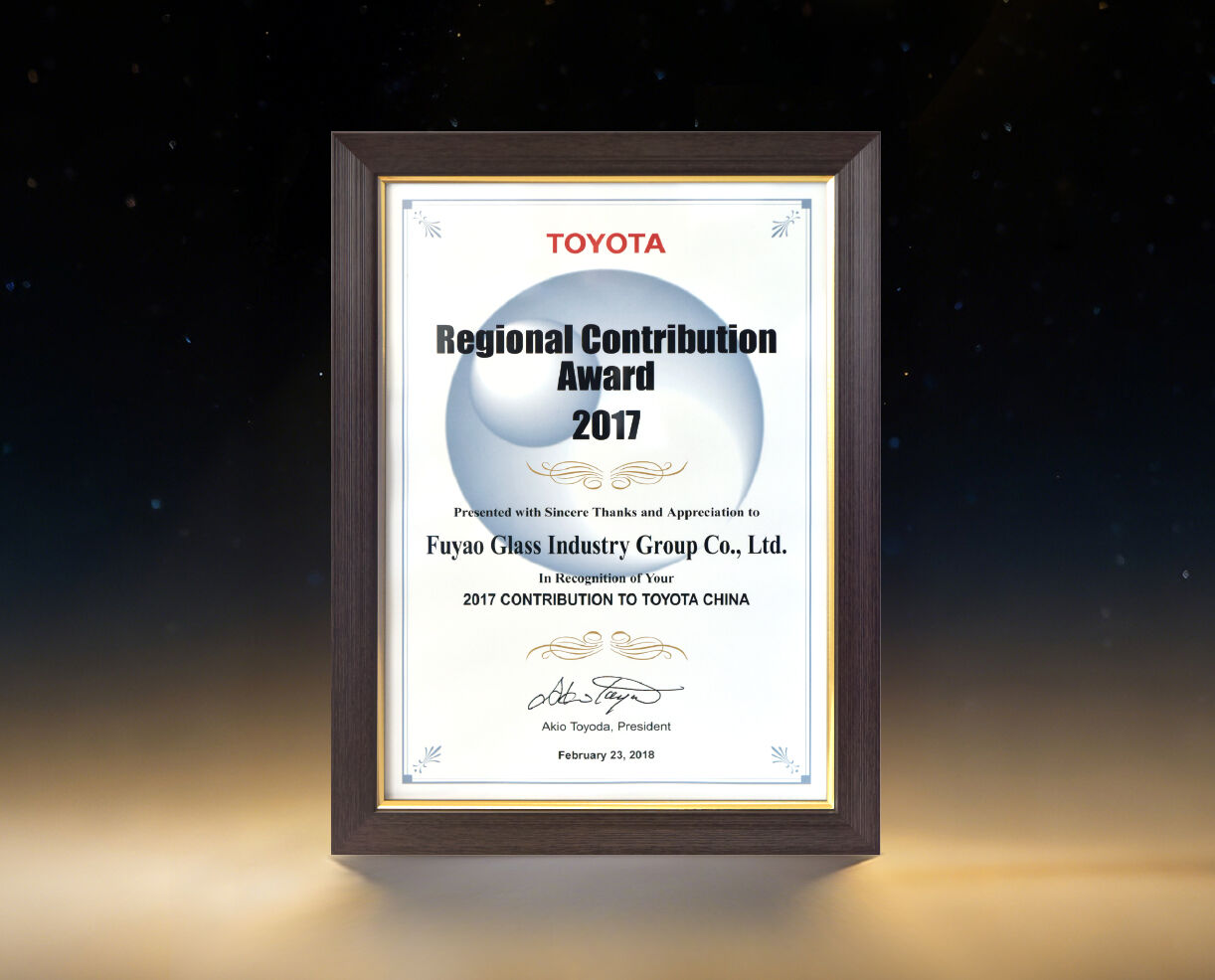 Toyota Regional Contribution Award